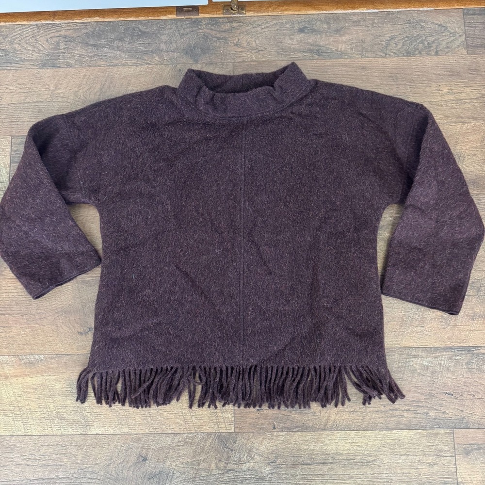 Vintage J. Crew Wool Sweater Maroon/Purple Pullover‎ Sz MED